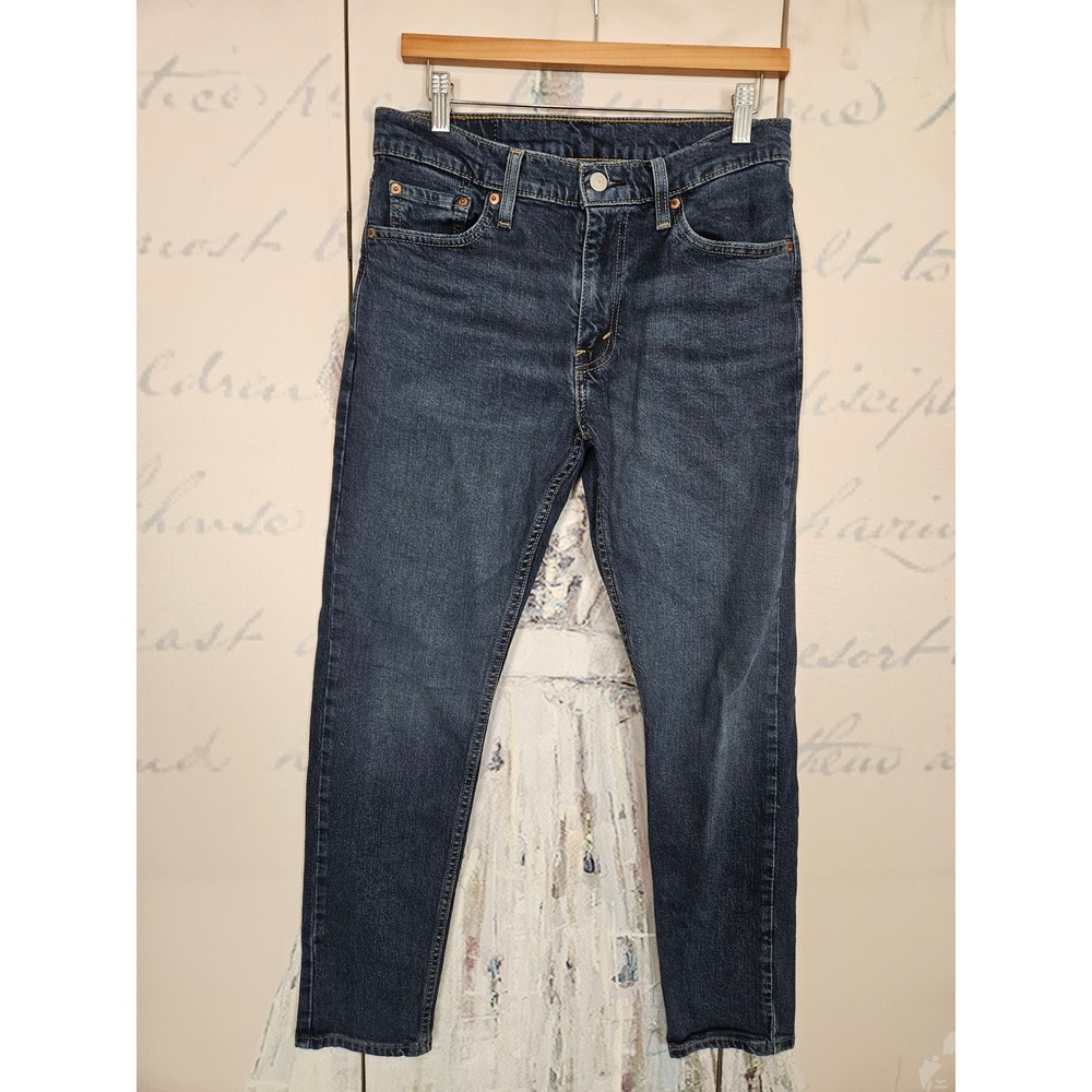 Levis 512 Slim Taper Mens Dark Wash Blue Stretch Denim Jeans 30x30